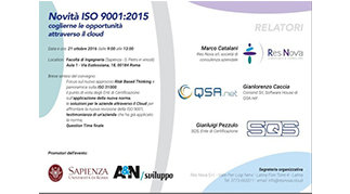 Novità iso 9001:2015 - Res Nova Latina